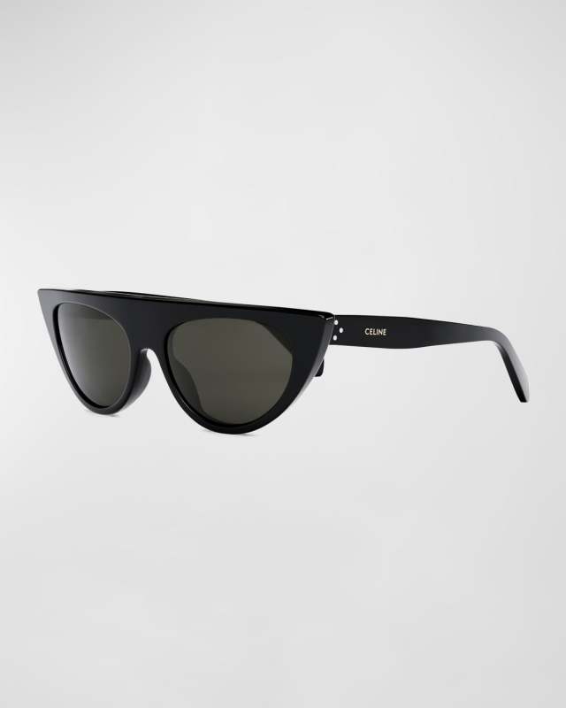 Flat-Top Acetate Cat-Eye Sunglasses